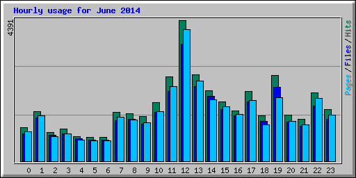 Hourly usage for June 2014