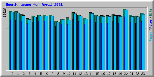 Hourly usage for April 2021