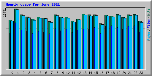 Hourly usage for June 2021