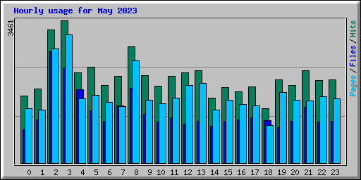 Hourly usage for May 2023