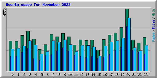 Hourly usage for November 2023