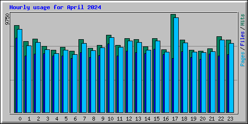 Hourly usage for April 2024