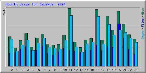 Hourly usage for December 2024