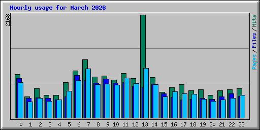 Hourly usage for March 2026